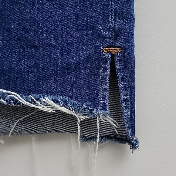 Madewell Stretch Denim Straight Mini Skirt Step-Hem Edition 26 - Picture 7 of 16